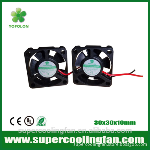 30x30x10mm 12V ball bearing high flow dc cooling fan 3010 mini axial fan